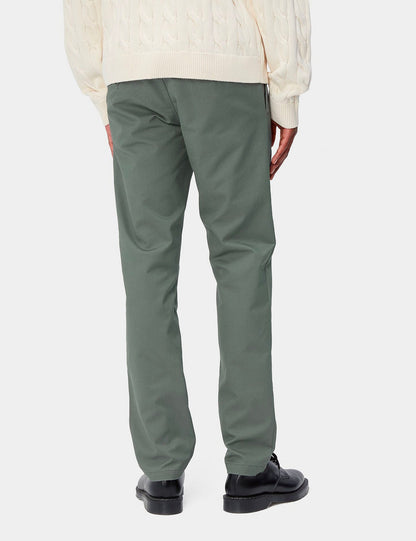 Sid Pant Chino Trousers - Park Green Rinsed