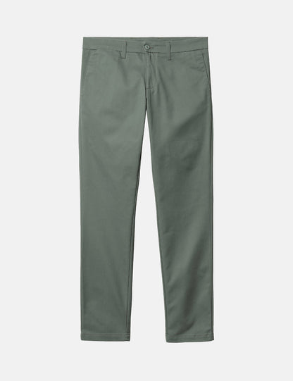 Sid Pant Chino Trousers - Park Green Rinsed