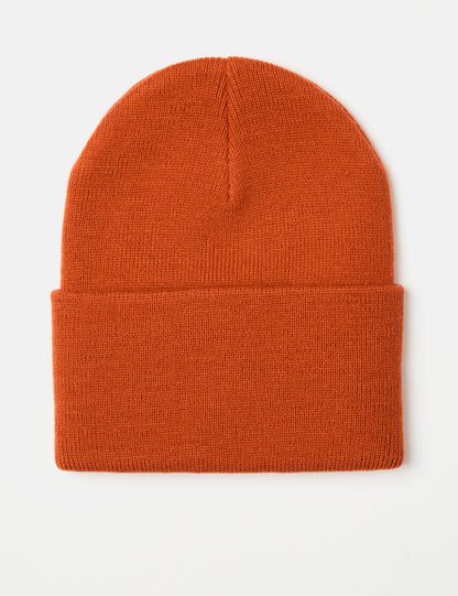 Watch Beanie Hat - Brick Orange