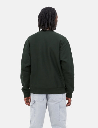 American Script Sweatshirt - Dark Cedar Green