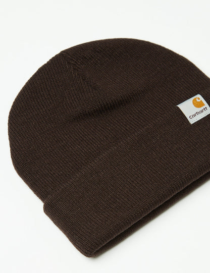 Stratus Low Beanie Hat - Dark Umber Brown