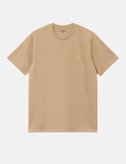 Chase T-Shirt (Loose) - Sable Khaki/Gold