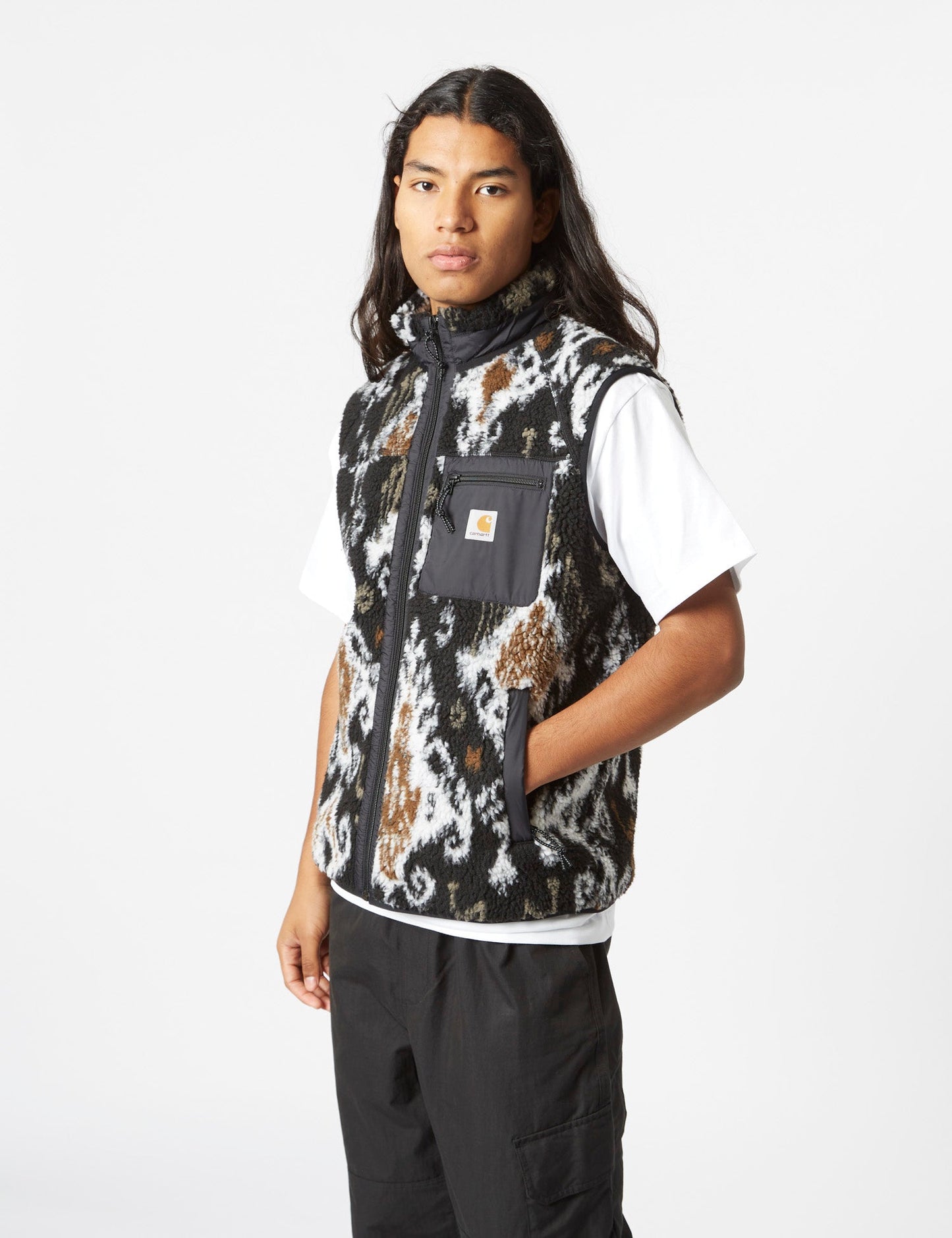 Prentis Vest Fleece Liner (Baru Jacquard) - Black