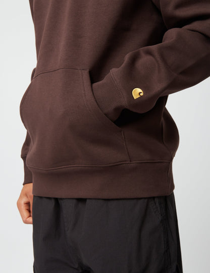 Chase Neck Zip Sweatshirt - Dark Umber Brown