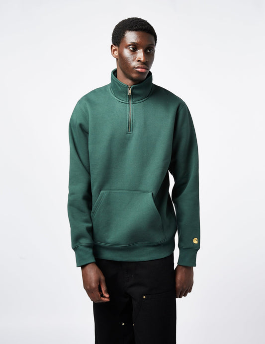 Chase Neck Zip Sweatshirt - Discovery Green