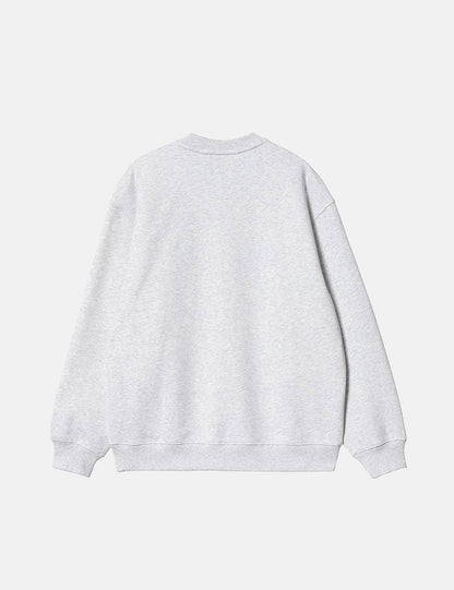 Womens Sweatshirt - Ash Heather/Rocket