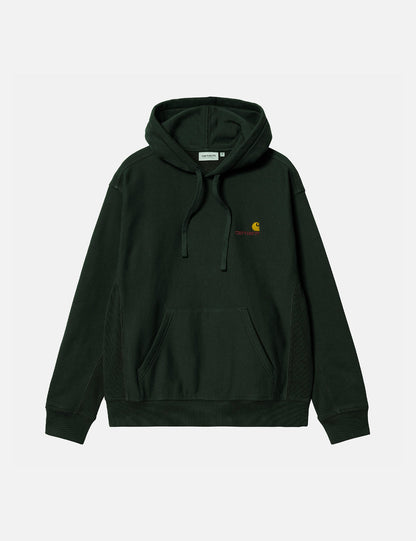 American Script Hooded Sweatshirt - Dark Cedar Green