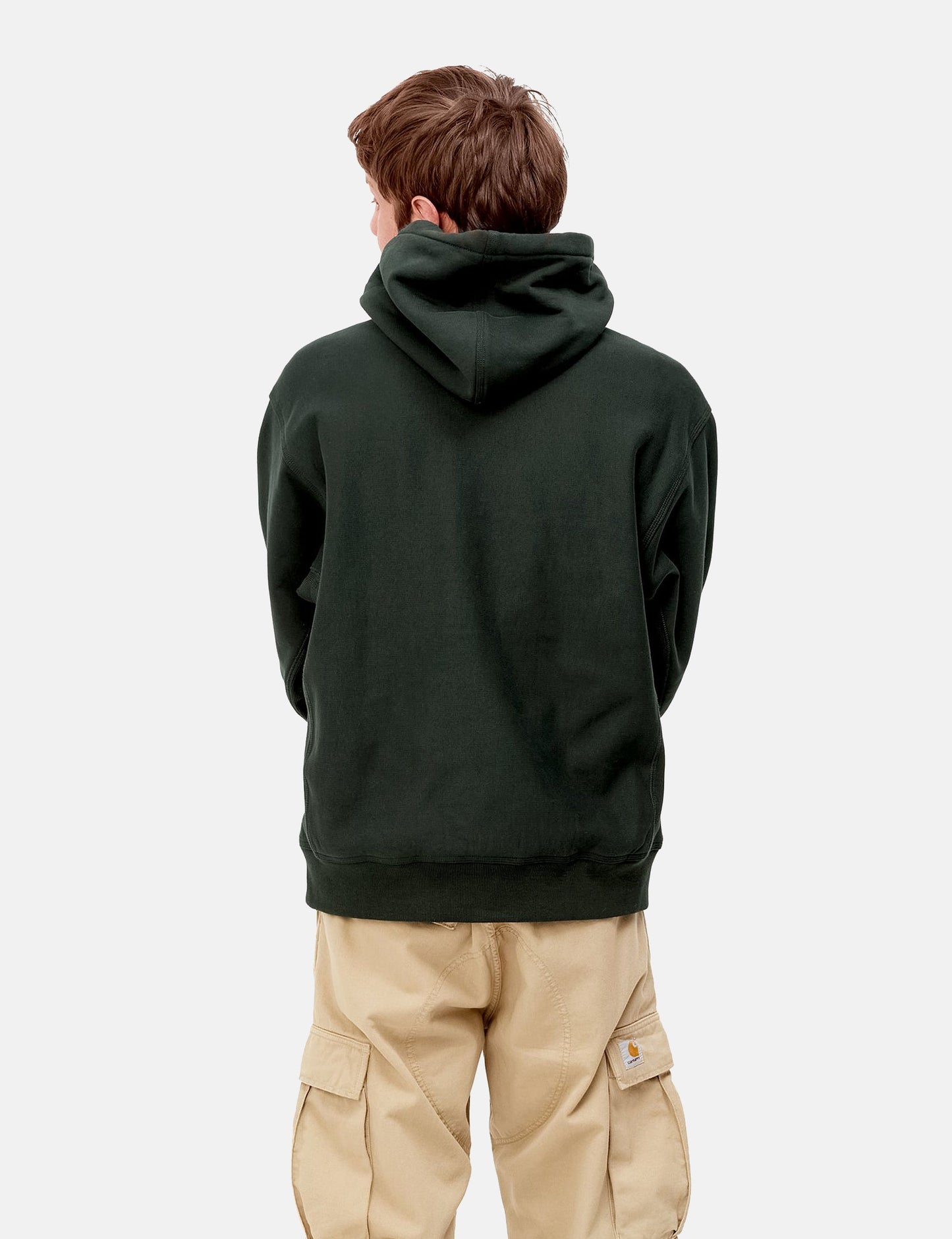 American Script Hooded Sweatshirt - Dark Cedar Green