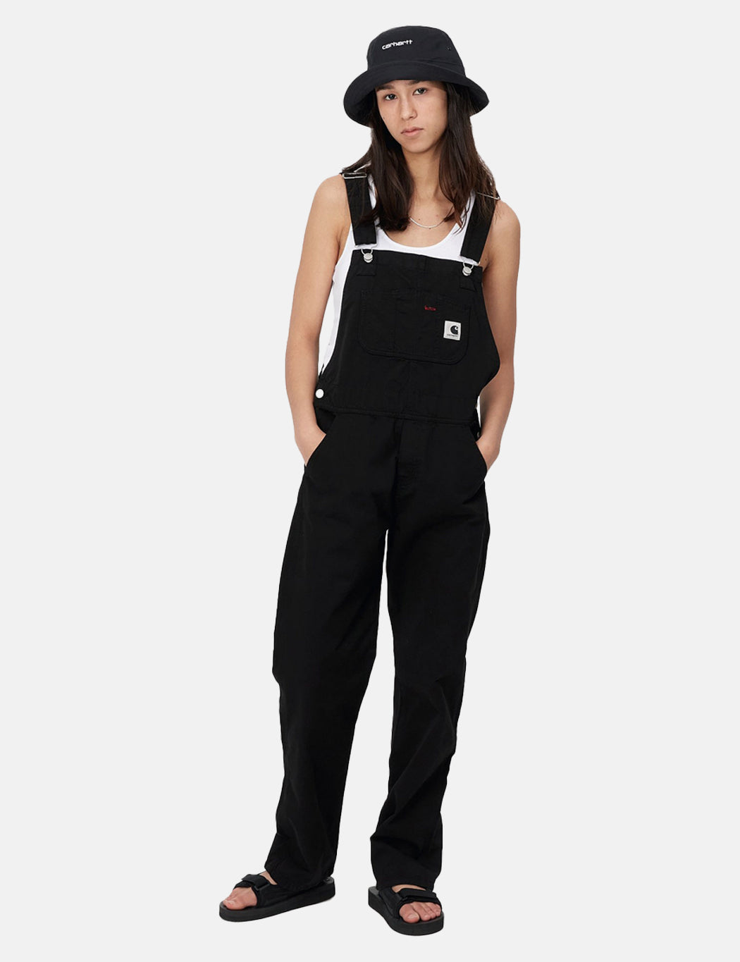 Womens Bib Overall (Straight) - Black