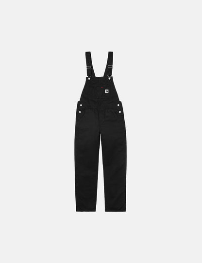 Womens Bib Overall (Straight) - Black