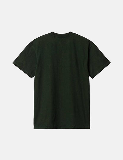 American Script T-Shirt - Dark Cedar Green