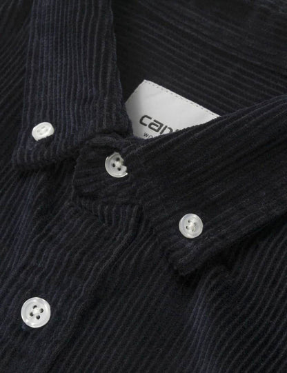 Madison Cord Shirt - Dark Navy Blue/Wax