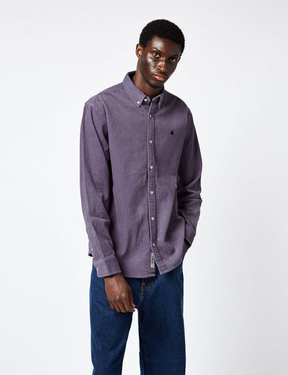 Madison Shirt (Fine Cord) - Glassy Purple