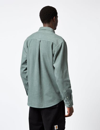 Madison Shirt (Fine Cord) - Glassy Teal