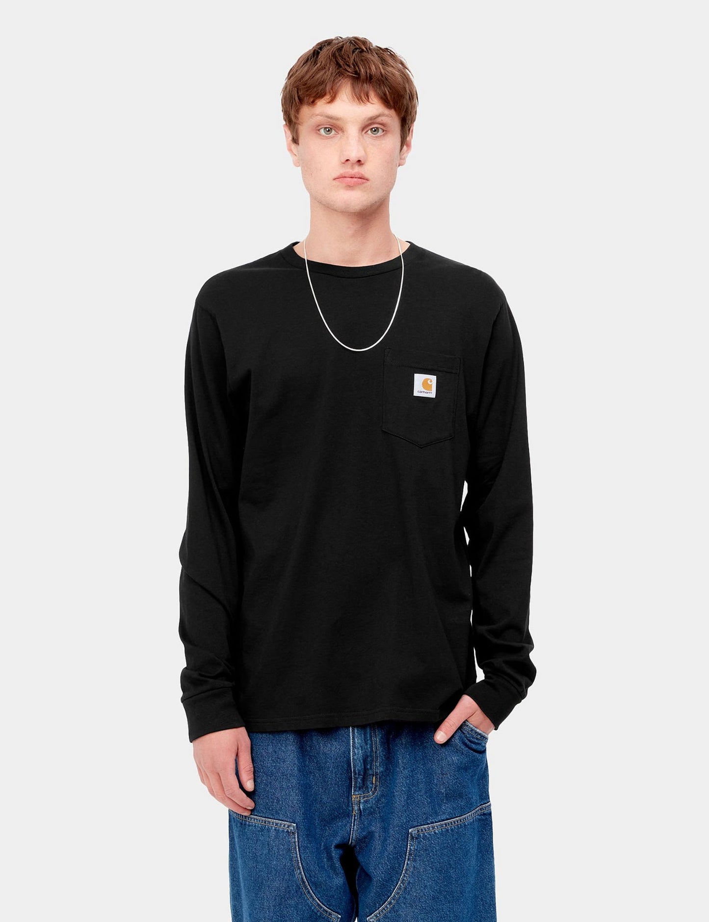 Pocket Long Sleeve T-Shirt - Black