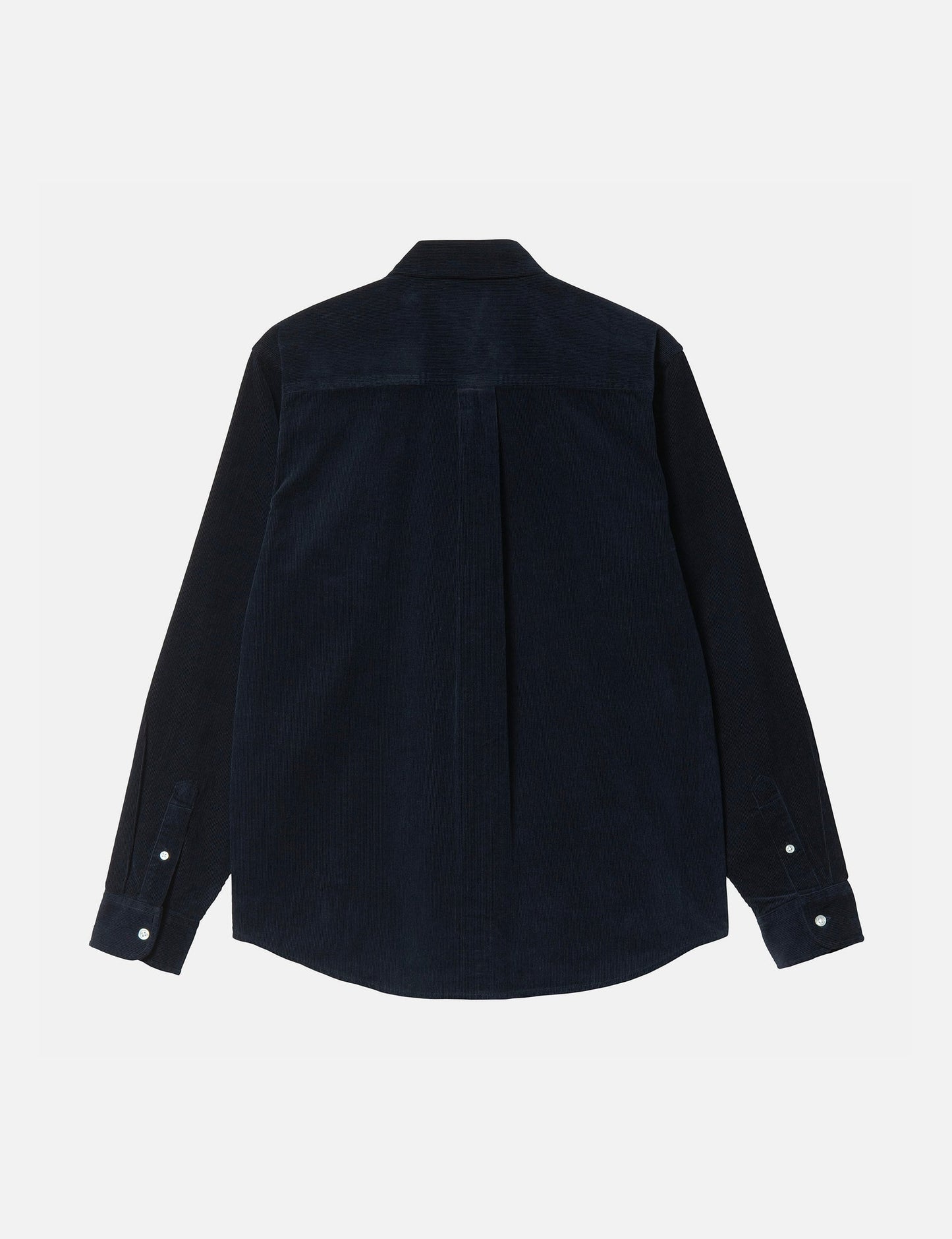 Madison Shirt (Fine Cord) - Dark Navy Blue/White