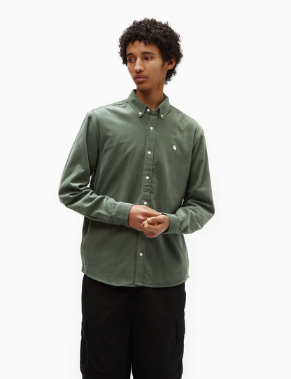 Madison Fine Cord Shirt (Regular) - Park Green