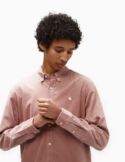 Madison Fine Cord Shirt (Regular) - Glassy Pink