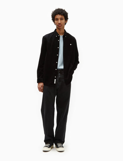 Madison Fine Cord Shirt (Regular) - Black/Wax