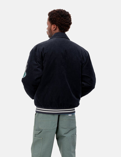 Letterman Jacket - Dark Navy Blue/Wax