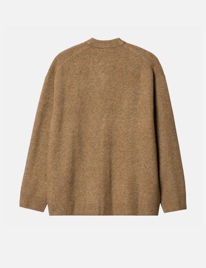 Albion Cardigan - Jasper Camel Heather