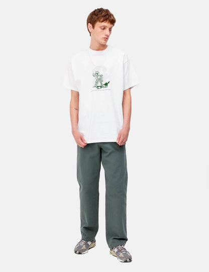 Lucky Painter T-Shirt - White/Bonsai Green