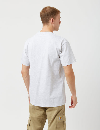 Happy Script T-Shirt - Ash Heather Grey