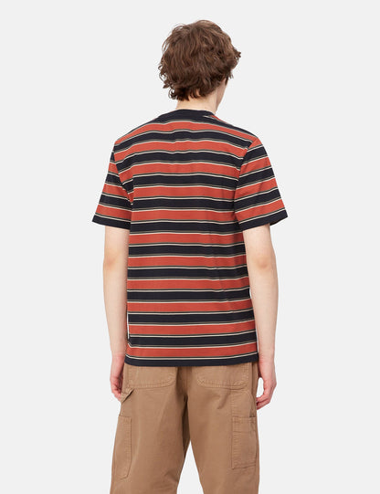 Leone T-Shirt (Leone Stripe) - Phoenix Red