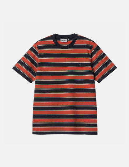 Leone T-Shirt (Leone Stripe) - Phoenix Red