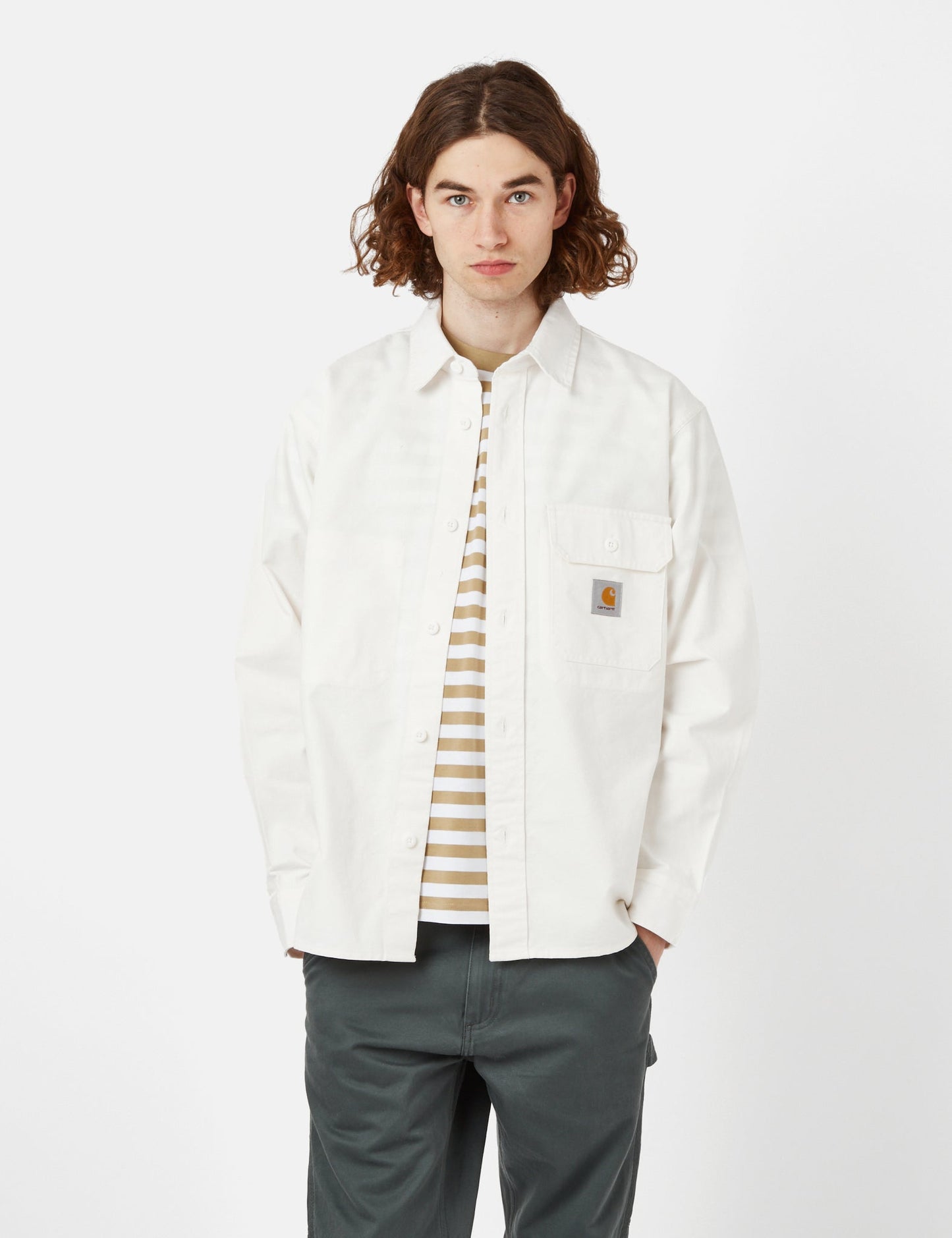 Reno Shirt Jacket (Garment Dyed) - Off-White