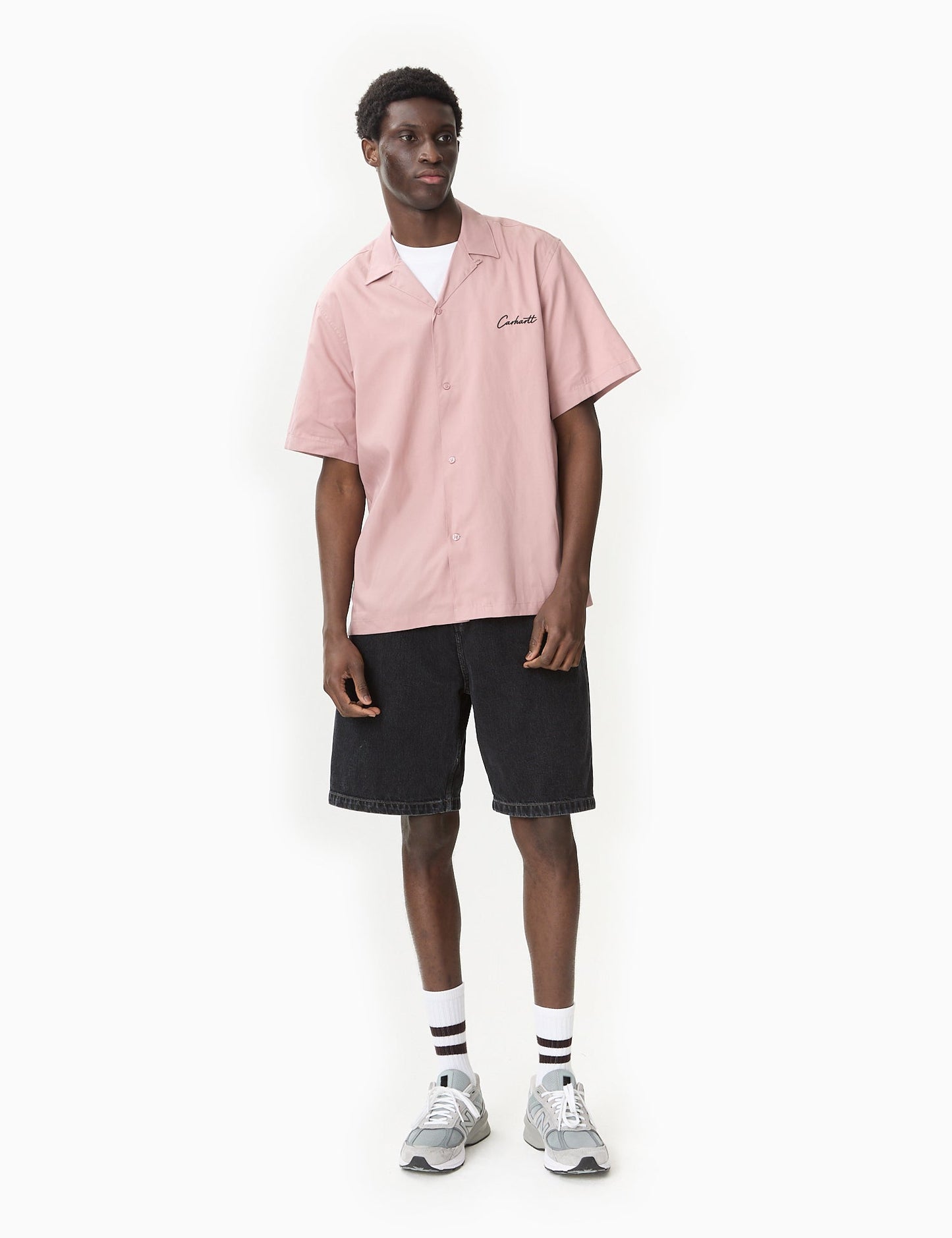 Short Sleeve Delray Shirt - Glassy Pink/Black