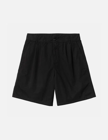 Colston Shorts (Loose) - Black Stone Washed