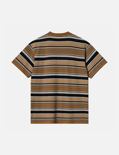 Lafferty T-Shirt (Stripe) - Hamilton Brown