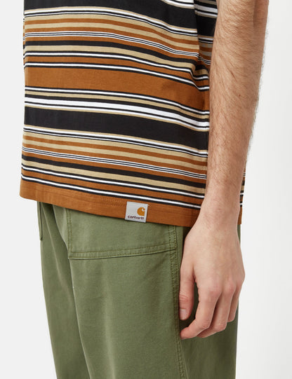 Lafferty T-Shirt (Stripe) - Hamilton Brown