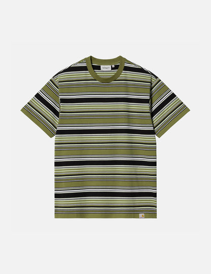 Lafferty T-Shirt (Stripe) - Kiwi Green