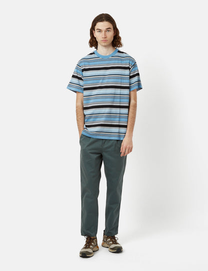 Lafferty T-Shirt (Stripe) - Piscine Blue