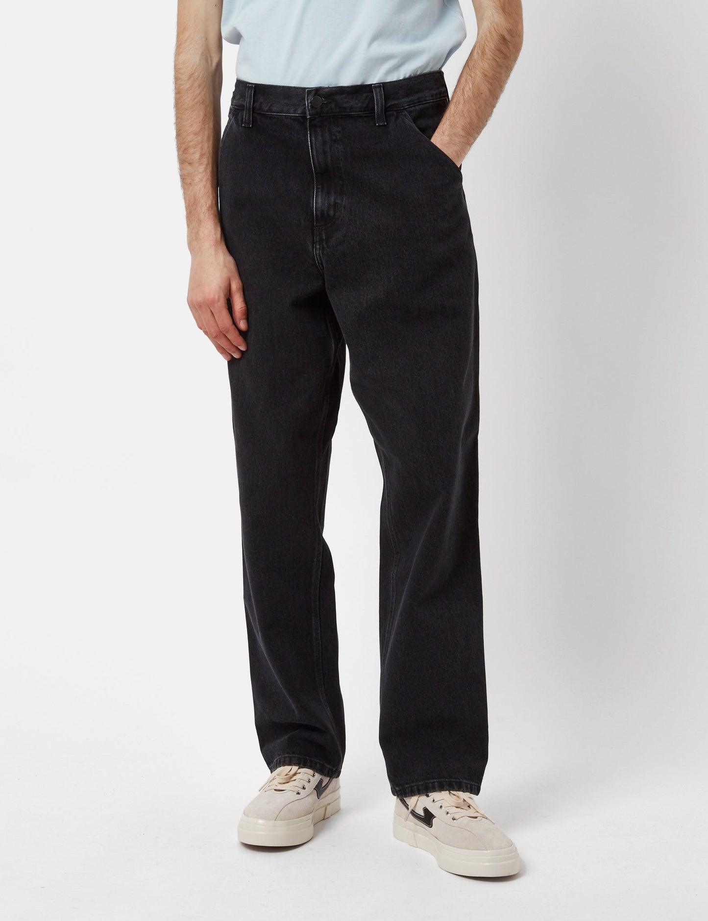 Single Knee Pant (Smith Denim) - Black Stone Washed