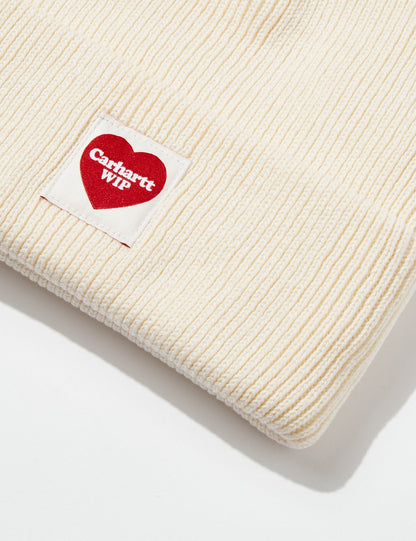 Heart Beanie Hat - Natural