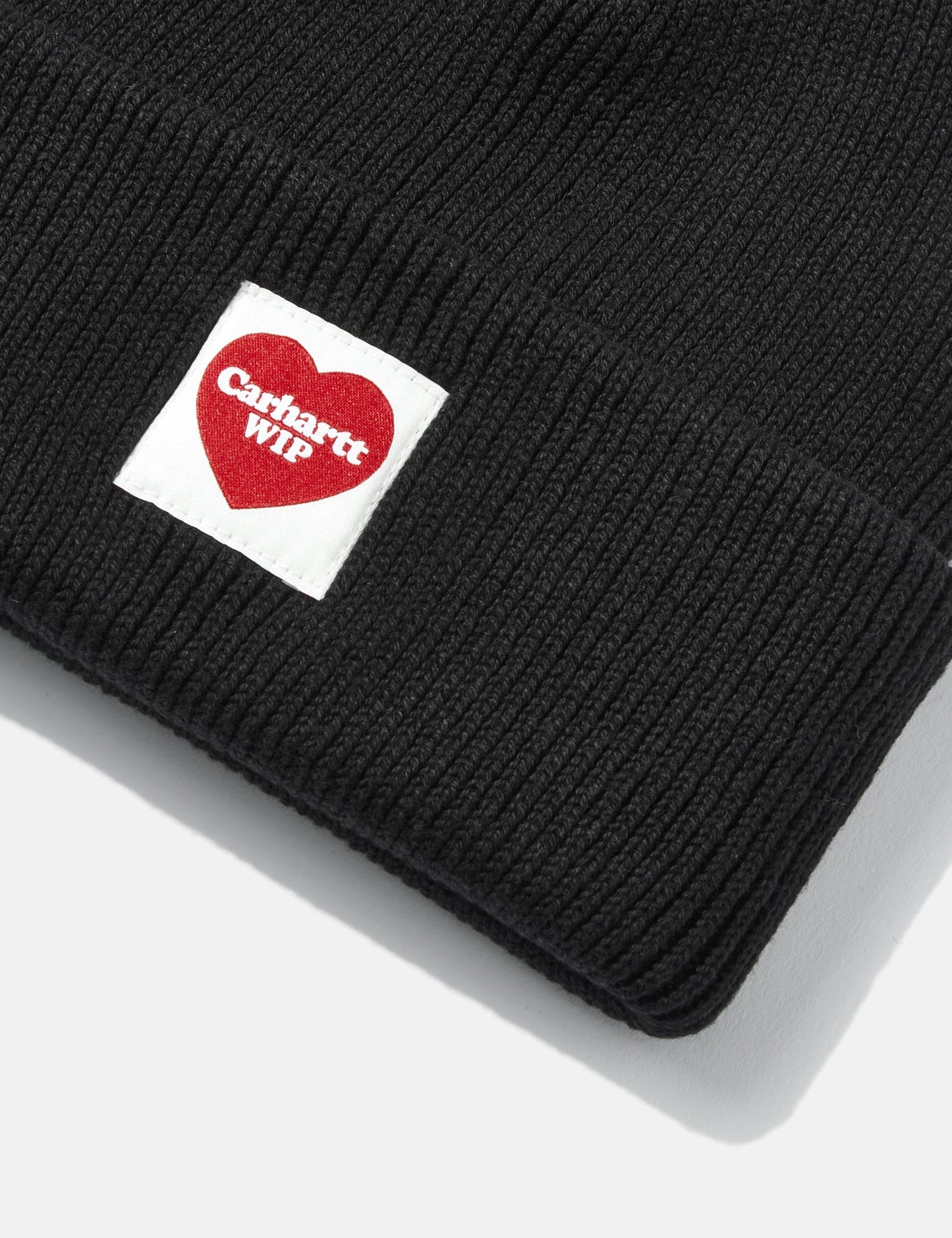 Heart Beanie Hat - Black