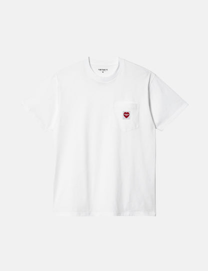 Pocket Heart T-Shirt (Loose) - White