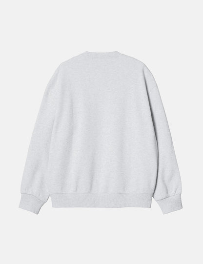 Heart Patch Sweatshirt - Ash Heather Grey