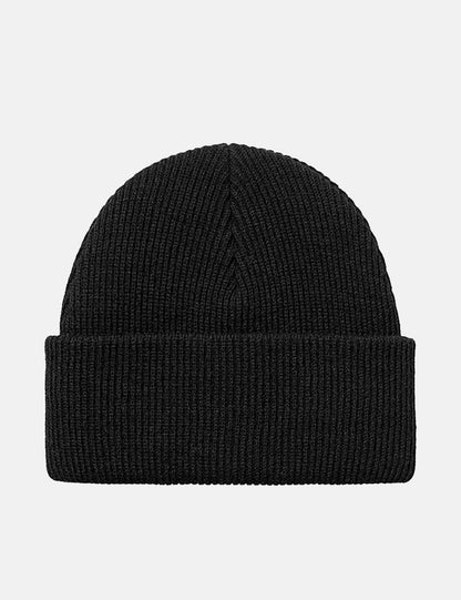 Heart Beanie Hat - Black