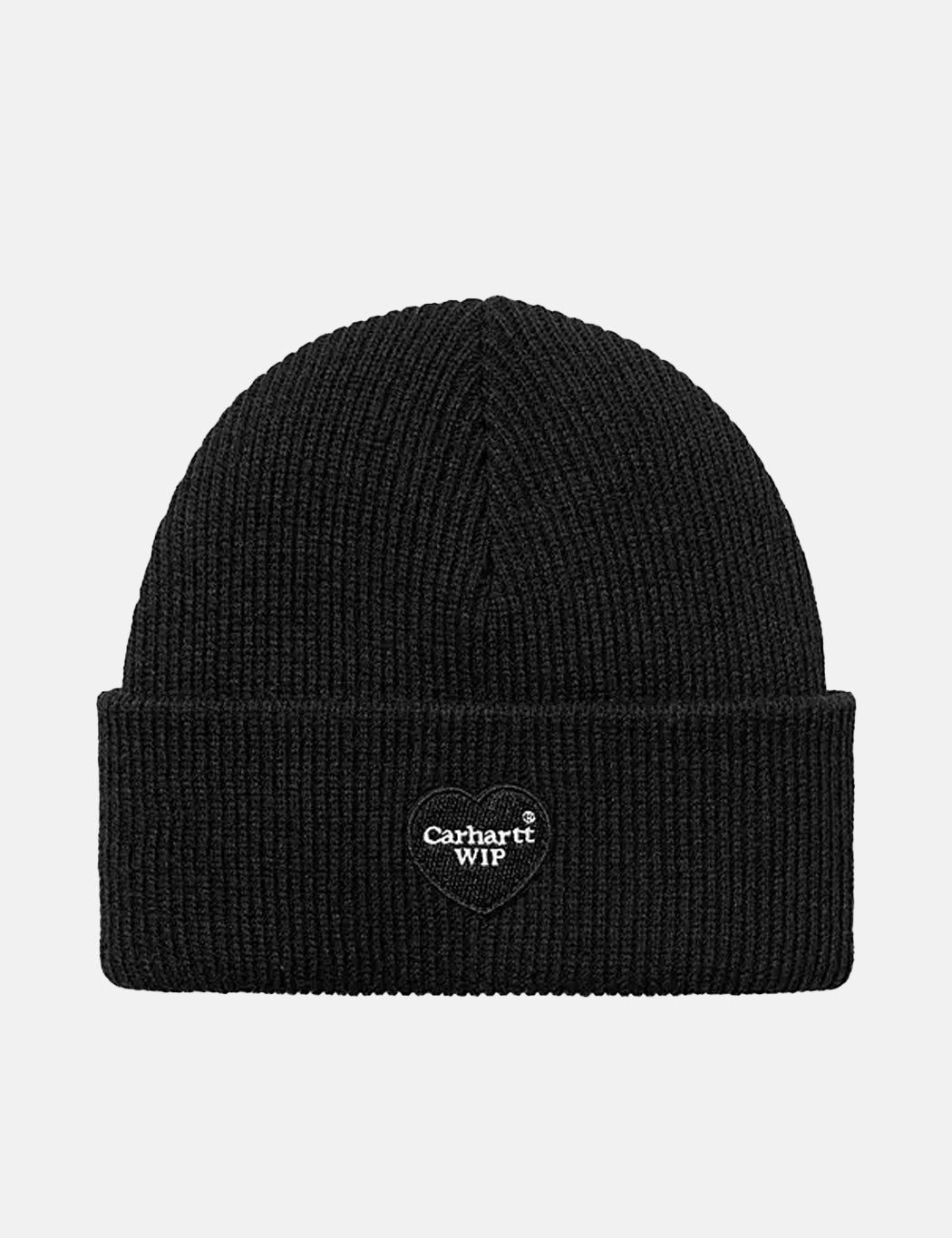 Heart Beanie Hat - Black