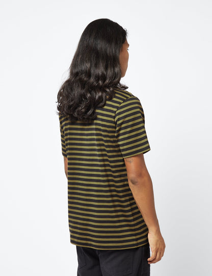 Seidler Pocket T-Shirt (Seidler Stripe) - Highland Green/Black