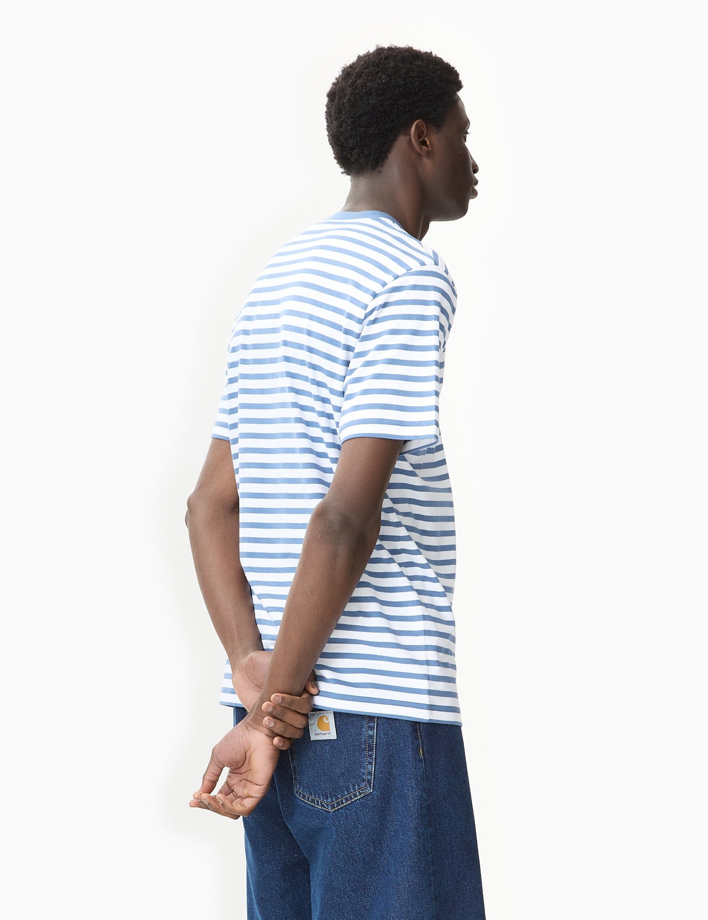 Seidler Stripe Pocket T-Shirt - Sorrent Blue