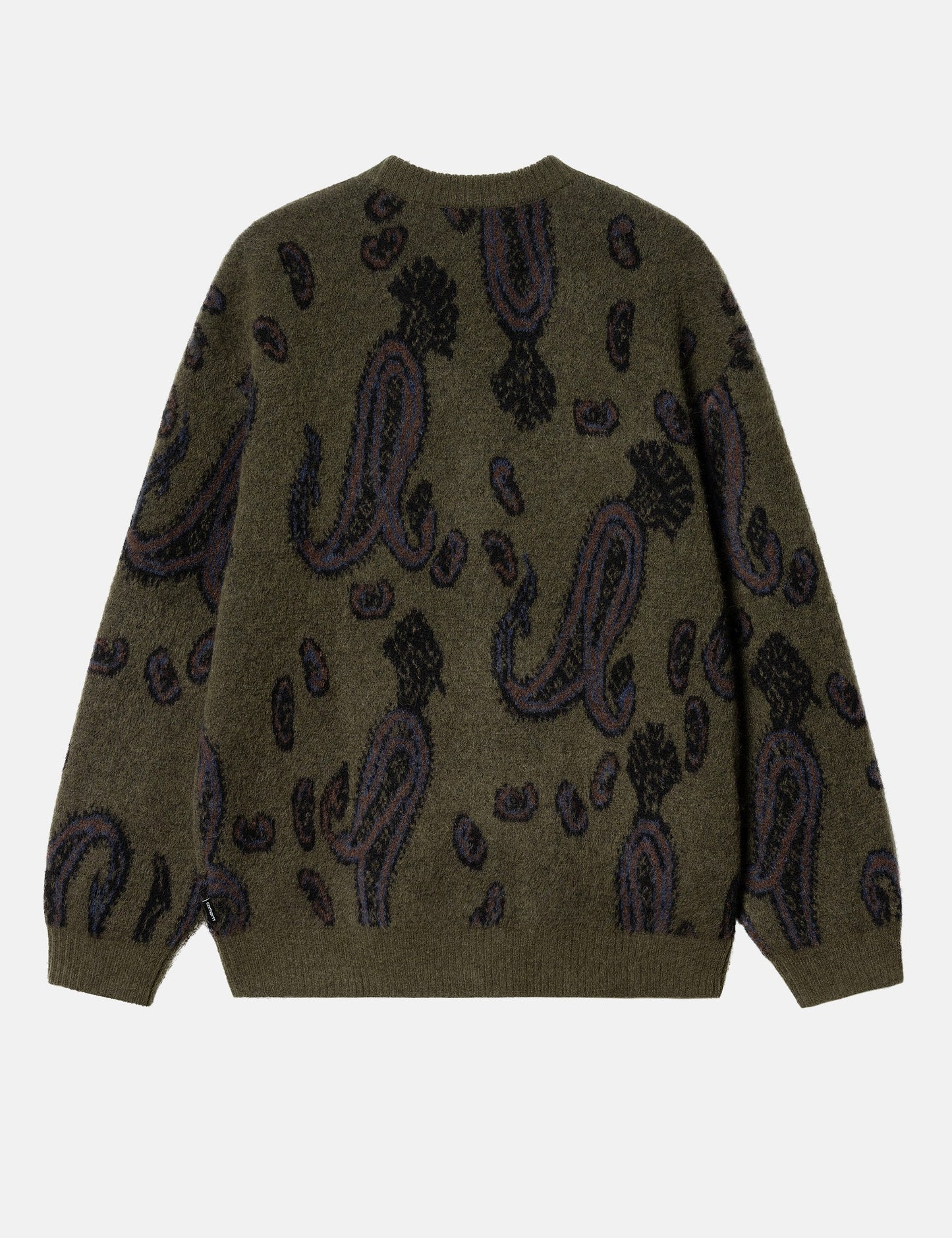 Medford Cardigan (Paisley Jacquard) - Plant Green