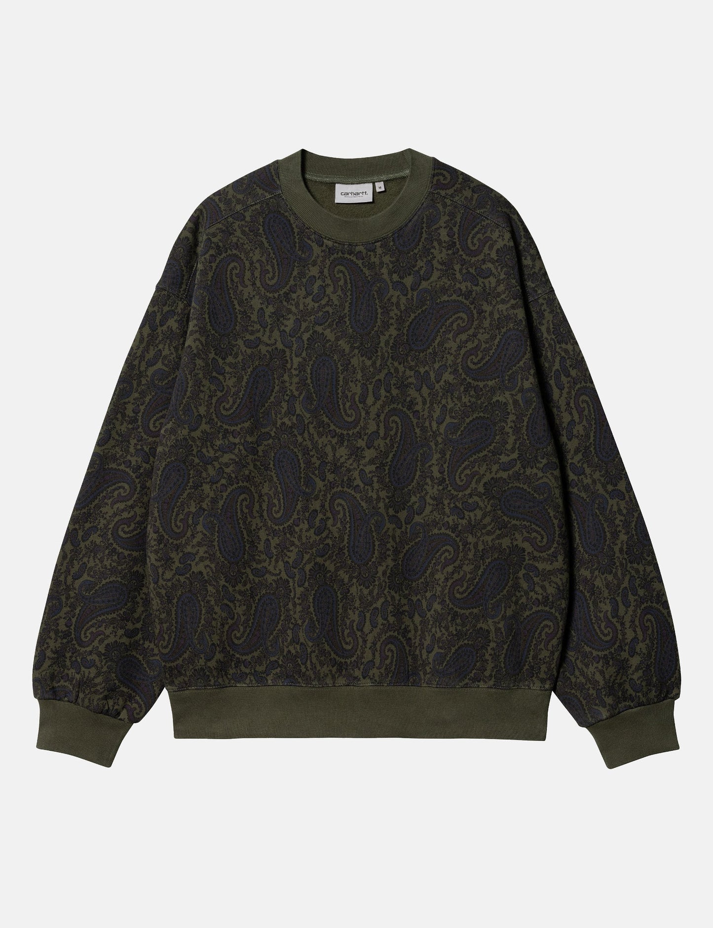 Paisley Sweatshirt (Paisley Print) - Plant Green