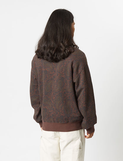 Paisley Sweatshirt (Paisley Print) - Buckeye Brown