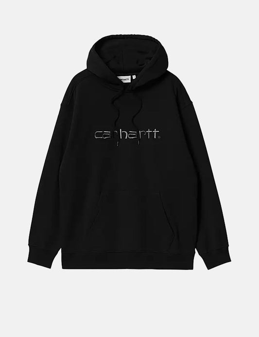 Womens Hooded Sweatshirt - Black/White