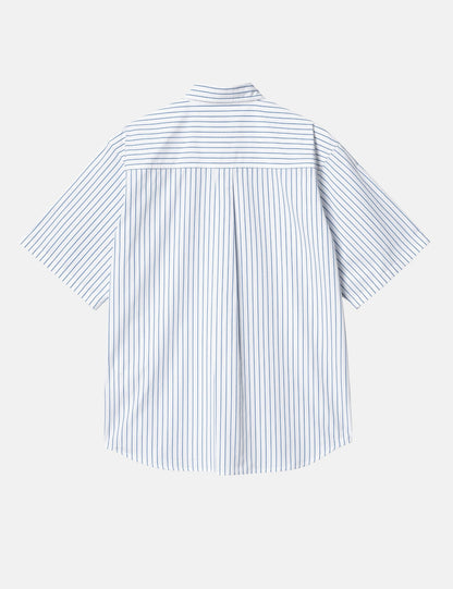 Short Sleeve Linus Stripe Shirt - Bleach Blue